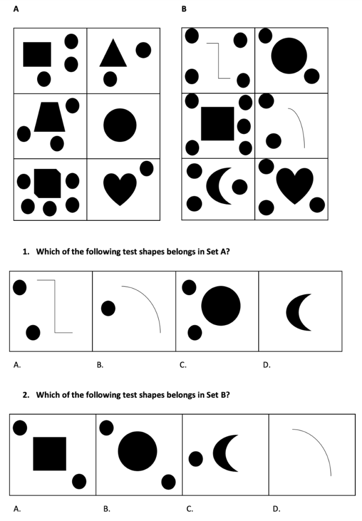 UCAT abstract reasoning type 4 question